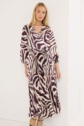 STAR Brown Zebra Pleated Dress | StarByJM 1
