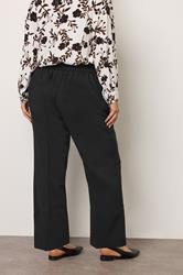 EVANS Plus Size Black Formal Wide Leg Trousers| Evans 2
