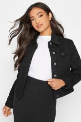 PixieGirl Petite Women's Black Cotton Denim Jacket | PixieGirl 3