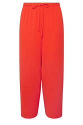 YOURS Curve Orange Tie Waist Wide Leg Trousers