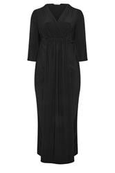 YOURS LONDON Curve Black Maxi Wrap Dress
