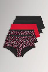 YOURSET 5 PACK Plus Size Red Kiss Print Full Briefs | Yours Clothing 3