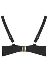 YOURS Plus Size Black Premium Underwired Bikini Top | Yours Clothing 8