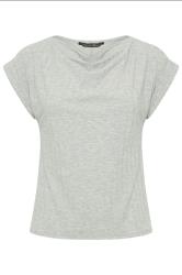 PixieGirl Petite Women's Grey Ribbed Cowl Neck Top | PixieGirl 5