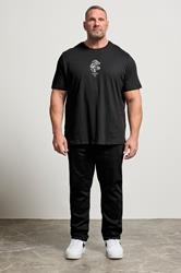 JACK & JONES Big & Tall Black Graphic T-Shirt | BadRhino 1