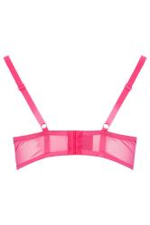 YOURS Plus Size Pink Floral Padded Plunge Bra | Yours Clothing  6