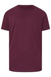 BadRhino Big & Tall Burgundy Red Ottoman Textured T-Shirt