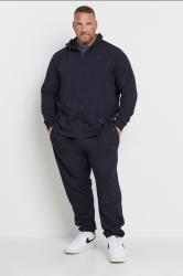 BadRhino Big & Tall Navy Blue Zip Through Hoodie & Jogger Set | BadRhino 3