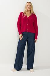 LTS Tall Women's Red V-Neck Cardigan | Long Tall Sally 1