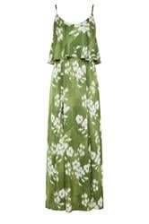STAR Green Abstract Satin Maxi Dress | StarByJM 5