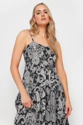 LTS Tall Women's Black Paisley Print Strappy Midi Dress | Long Tall Sally 5
