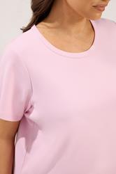 YOURS Plus Size Pink Interlock T-Shirt | Yours Clothing 4