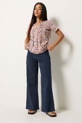 M&Co Petite Indigo Blue Wide Leg Jeggings | M&Co 1