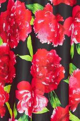 YOURS Plus Size Red Floral Print Hanky Hem Swim Dress | Yours Clothing 6