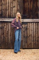 LTS Tall Women's Blue Cotton Raw Hem Wide Leg Jeans | Long Tall Sally 1