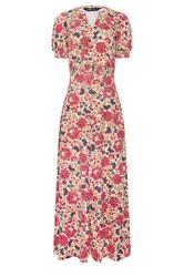 LTS Tall Women's Natural Brown & Pink Floral Cotton Maxi Dress | Long Tall Sally 5