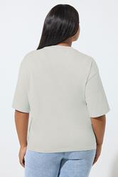 LIMITED COLLECTION Plus Size Grey 'Fleur Du Jardin' Foil Detail T-Shirt | Yours Clothing 2