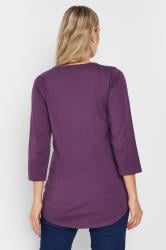 LTS Tall 2 PACK Purple & Teal Blue Cotton Henley Tops | Long Tall Sally 5