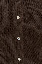 YOURS Plus Size Chocolate Brown Short Sleeve Cardigan Yours Clothing 4