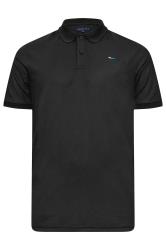 BadRhino Golf Big & Tall Black Pique Polo Shirt