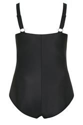 YOURS Plus Size Black Active Leopard Print Swimsuit | Yours Clothing 7