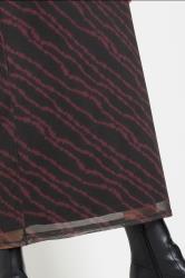 LTS Tall Burgundy Red Mesh Abstract Maxi Skirt | Long Tall Sally 4
