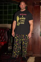 BadRhino Big & Tall Black Grinch Pyjama Set | BadRhino 3