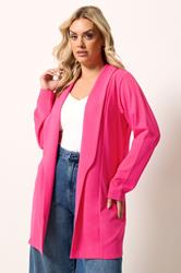 YOURS Plus Size Pink Shawl Collar Scuba Blazer | Yours Clothing 3