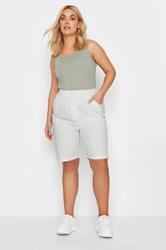 YOURSET 2 PACK Plus Size Black & White Cool Cotton Shorts | Yours Clothing 5