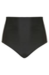 Plus Size Black Super High Waisted Tummy Control Bikini Briefs | Yours Clothing 7