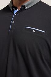 BadRhino Big & Tall Black Chambray Pocket Polo Shirt | BadRhino 5