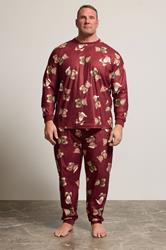 BadRhino Big & Tall Red Teddy Bear Pyjama Set | BadRhino 2