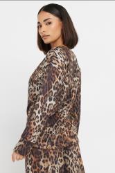 PixieGirl Petite Women's Brown Soft Touch Leopard Print Jumper | PixieGirl 4