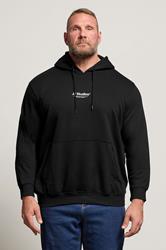 Jack & Jones Big & Tall Black JJ Studio Hoodie | BadRhino 3