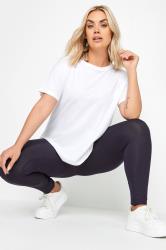 Plus Size Navy Blue Soft Touch Leggings | Yours Clothing 3