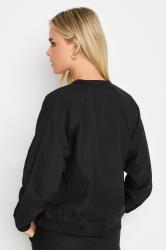 PixieGirl Petite Womens Black Linen Bomber Jacket | PixieGirl 2