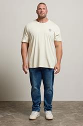 JACK & JONES Big & Tall Moonbeam White 'Astrology Sun' Print T-Shirt | BadRhino 1