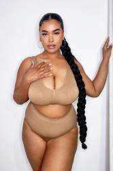 Light Brown Seamless Light Control High Waisted Full Briefs | Yours Clothing 3