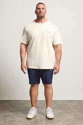 JACK & JONES Big & Tall Navy Blazer Blue Jogger Sweat Shorts | BadRhino 1