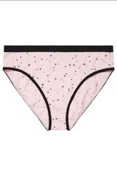 YOURSET 5 PACK Plus Size Black & Pink Star Print High Leg Knickers | Yours Clothing  6