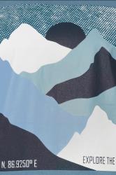 BadRhino Big & Tall Light Blue Abstract Mountain Print T-Shirt 1
