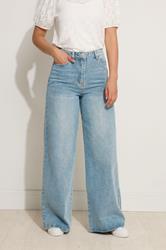 LTS Tall Blue Light Wash Wide Leg Palazzo Jeans | Long Tall Sally 2