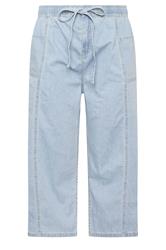 YOURS Curve Bleached Blue Cropped Jeans
