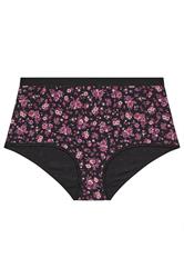 YOURSET 5 PACK Plus Size Burgundy Red Floral Full Briefs | Yours Clothing 6