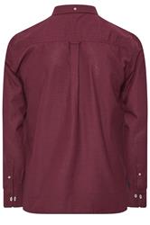 BadRhino Big & Tall Burgundy Red Long Sleeve Slub Shirt | BadRhino 8
