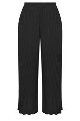 EVANS Plus Size Black Textured Wide Leg Trousers | Evans 6