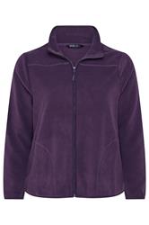 YOURS Curve Purple Fleece Jacket | Yours Clothing 5