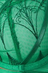 PLAYFUL PROMISES Plus Size Green Lace Embroidered Underwired Bra | Yours Clothing 7