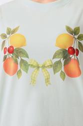 LIMITED COLLECTION Plus Size Mint Green Fruit T-Shirt | Yours Clothing 4