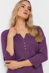 LTS Tall 2 PACK Purple & Teal Blue Cotton Henley Tops | Long Tall Sally 6